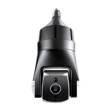 AMARYLLO Triton Biometric Auto Tracking Outdoor Wi-Fi Security Camera with Light Bulb E26 ACR1608R32BKE26C1